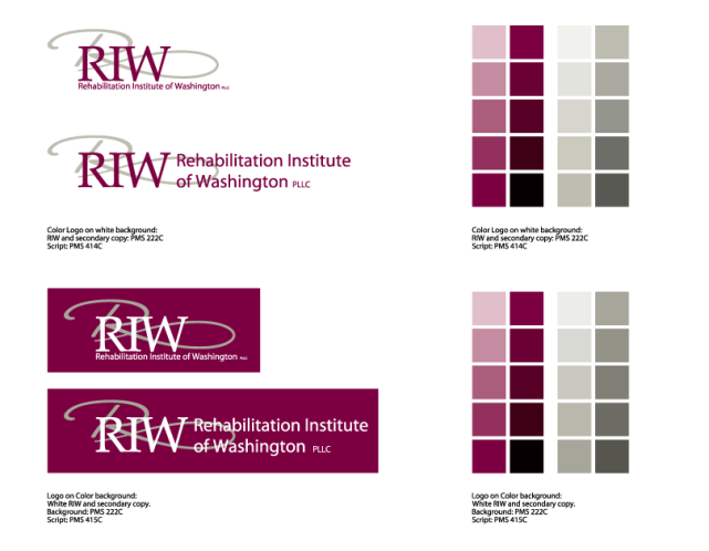 Rehabilitation Institute of Washington Logo & Color Palette