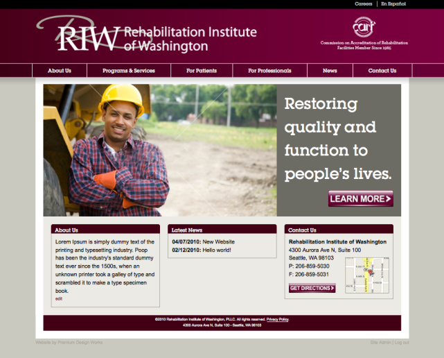 Rehabilitation Institute of Washington Protosite Preview