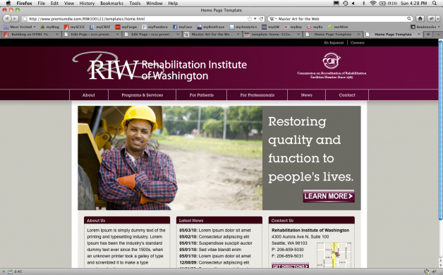 Rehabilitation Institute of Washington HTML Template