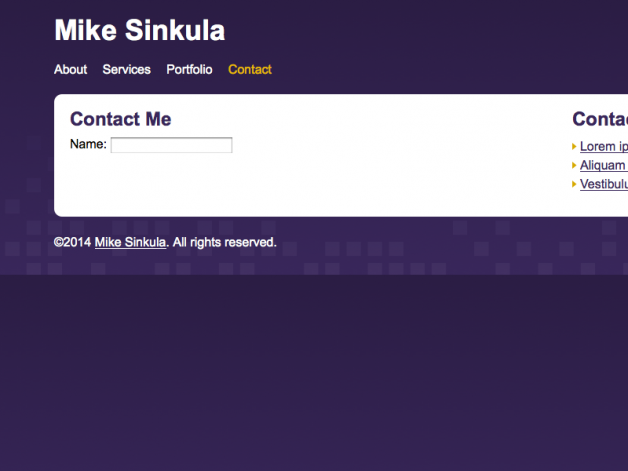 The start of our contact form.