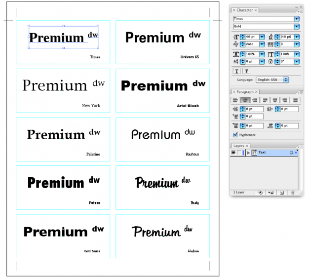 Premium Design Works Logotype Study One