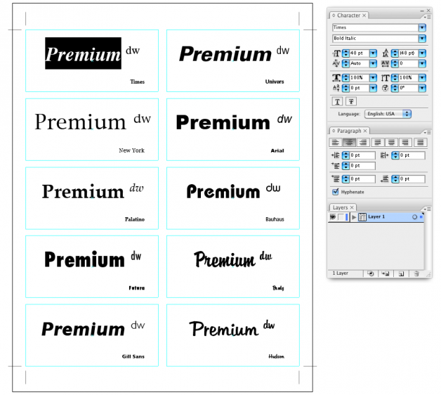 Premium Design Works Logotype Study Two