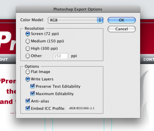 Exporting from Illustrator to Photoshop