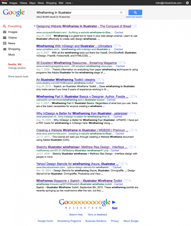 "Wireframing in Illustrator" - Google Search